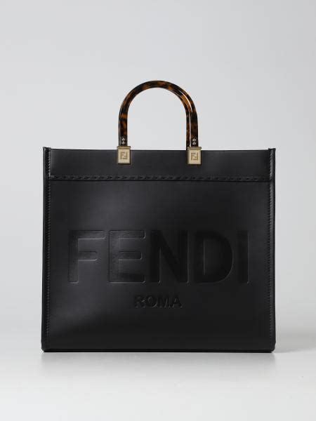 fendi borsa shopping nera|borse di fendi donna.